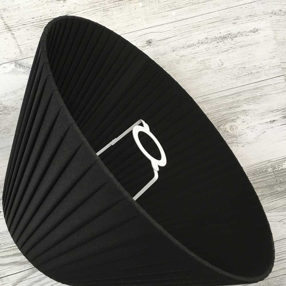 Black Pleated Lampshade 