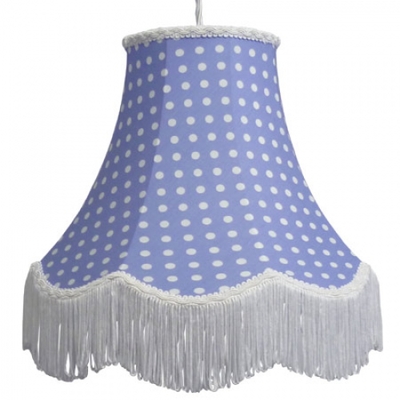 Cotton Lampshade Blue Spot