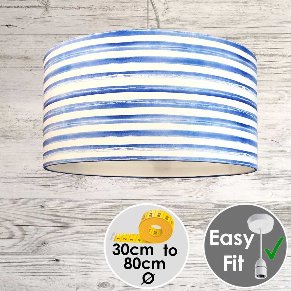 Coastal Stripe Printed Lampshade