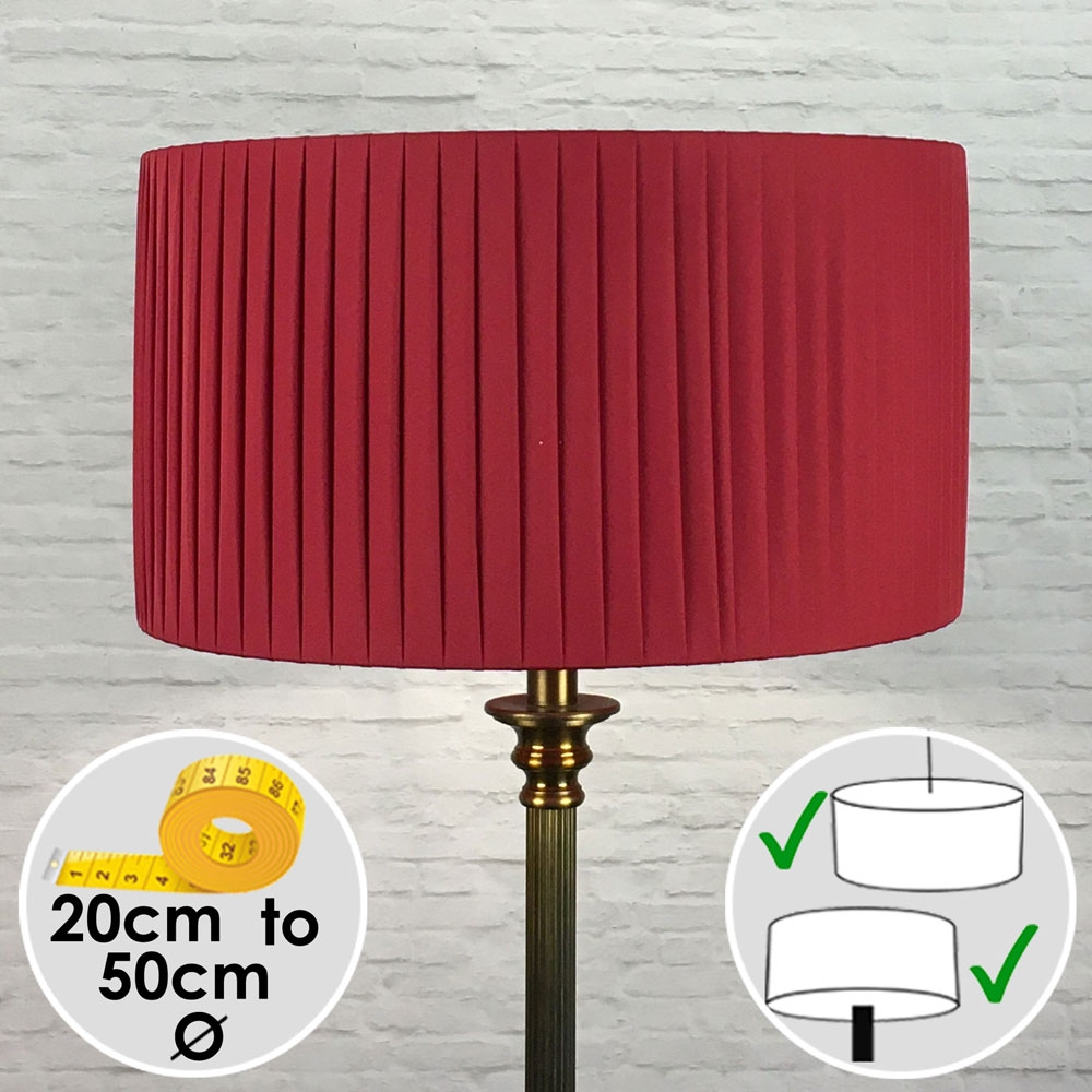 Burgundy Pleated Drum Shade