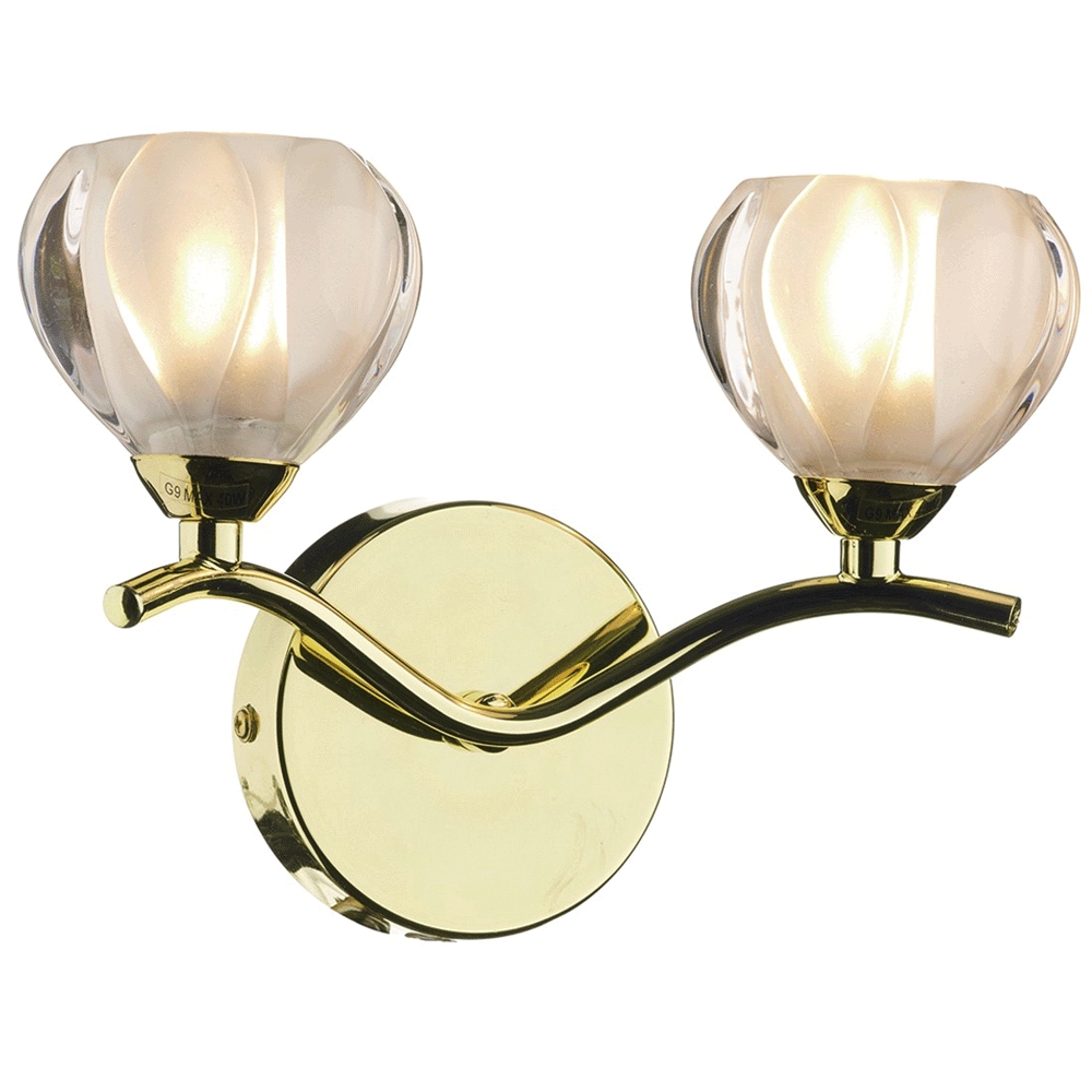 Cynthia Polished Brass Wall Light