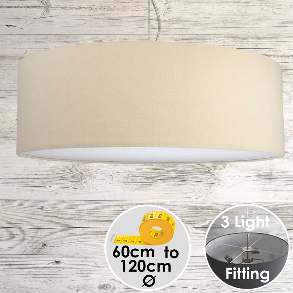 Cara Large Beige Drum Lampshade 