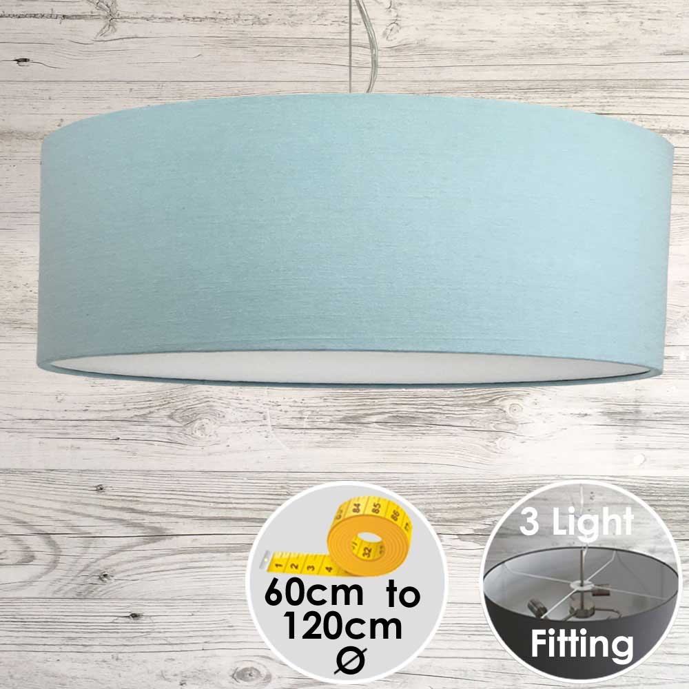 Cara Large Light Blue Drum Lampshade