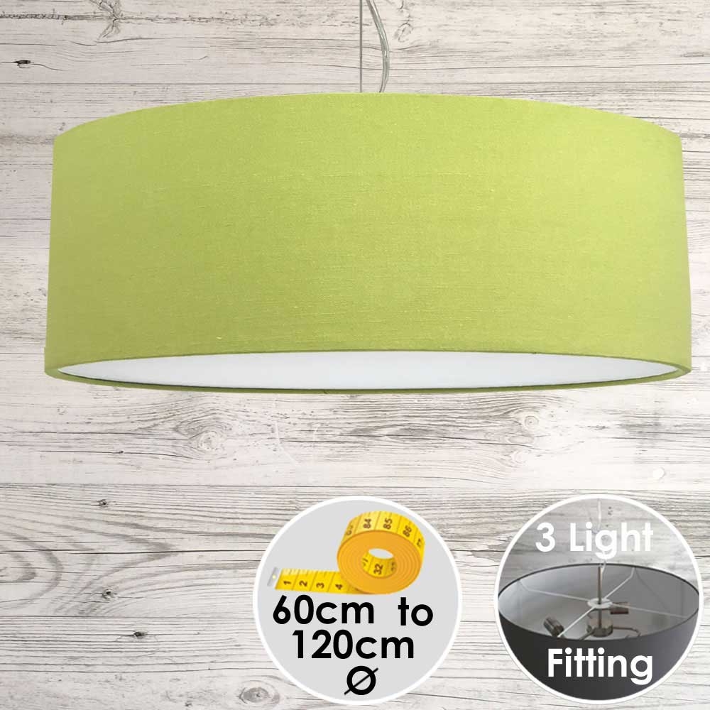 Cara Large Lime Green Drum Lampshade