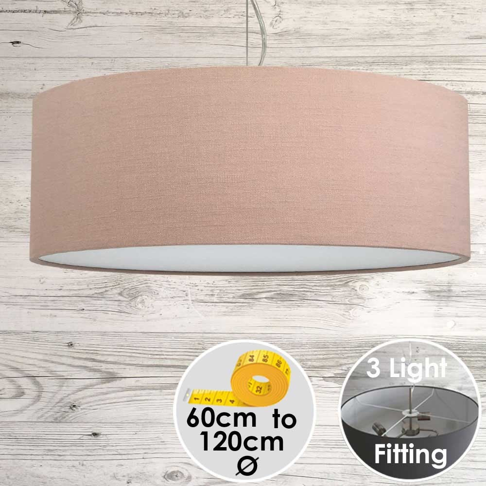 Cara Large Pink Drum Lampshade