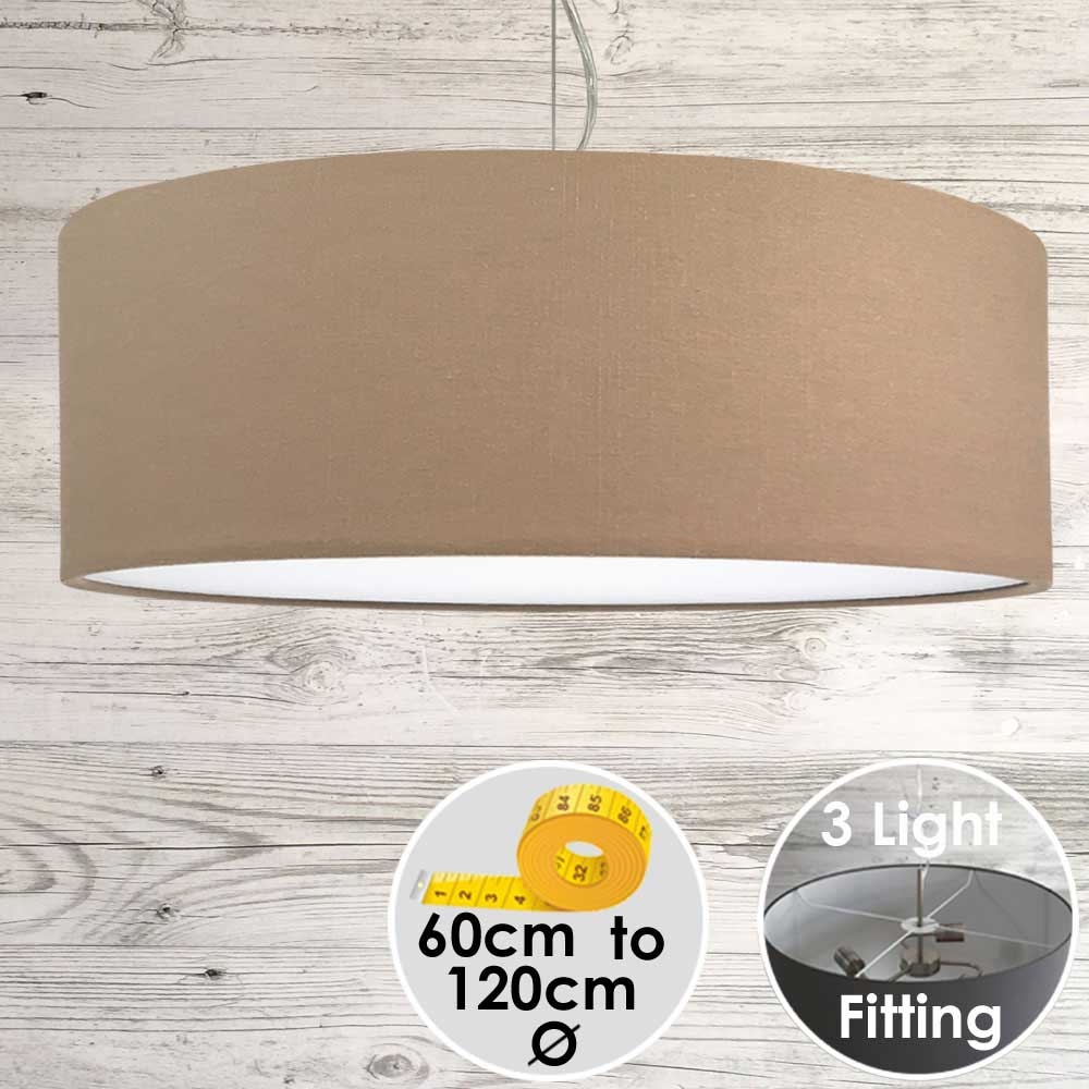 Cara Large Taupe Drum Lampshade