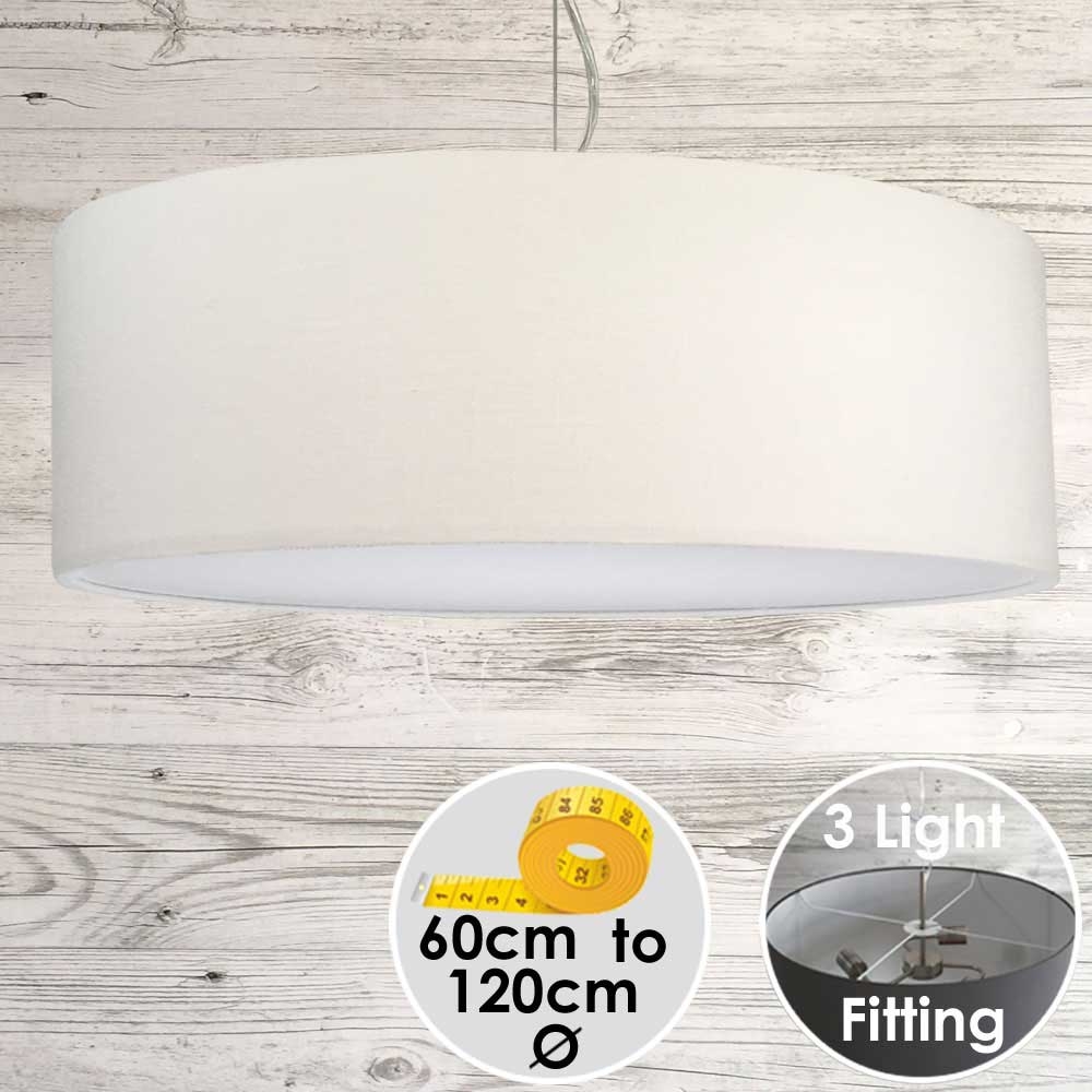 Cara Large White Drum Lampshade 