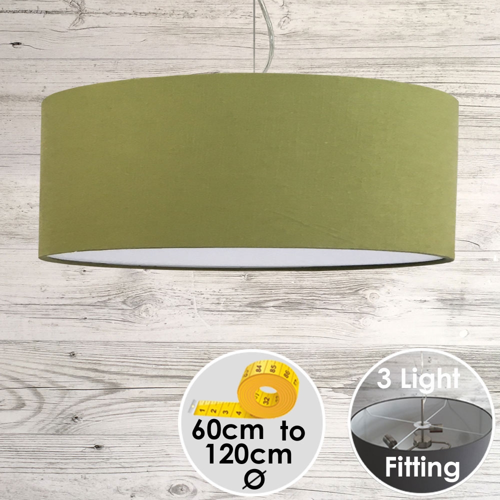 Cara Large Drum Lampshade Moss