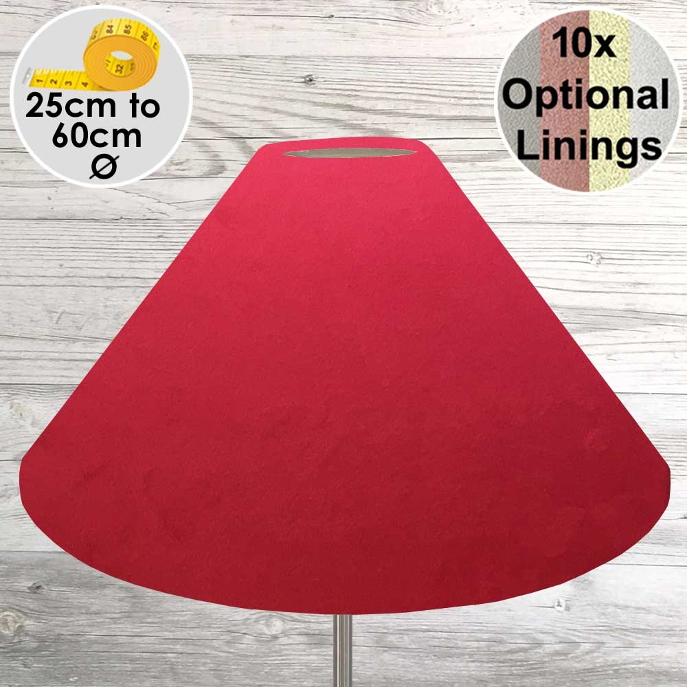 Coolie Lampshade Red Velvet