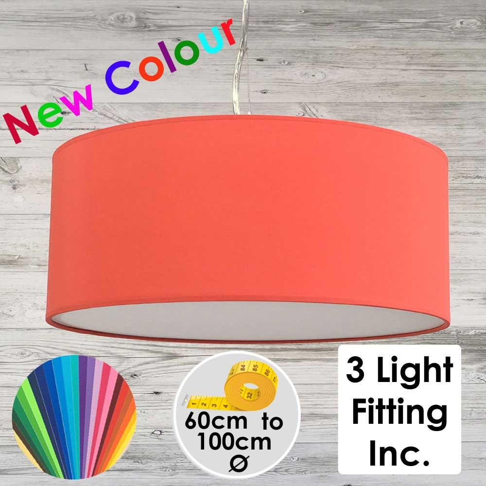 Coral Red Drum Ceiling Light