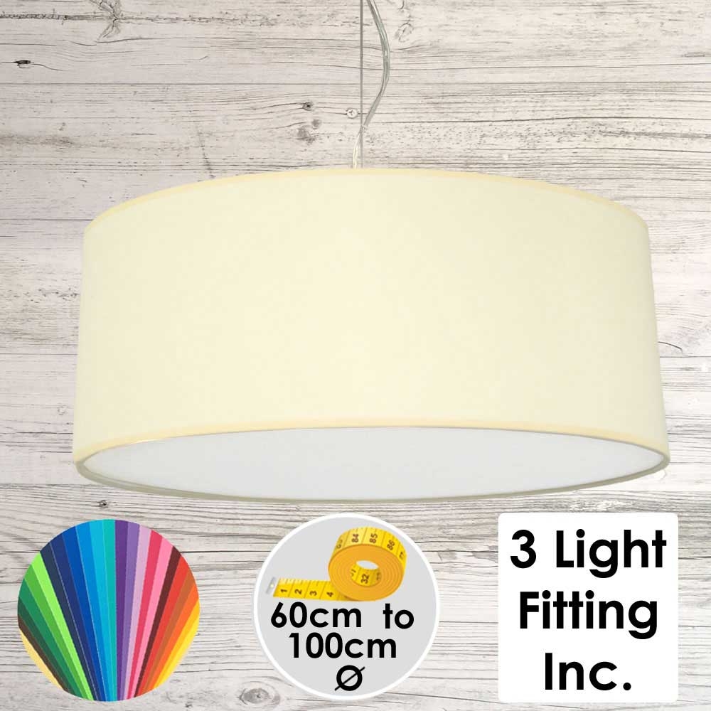 Cream Drum Ceiling Light