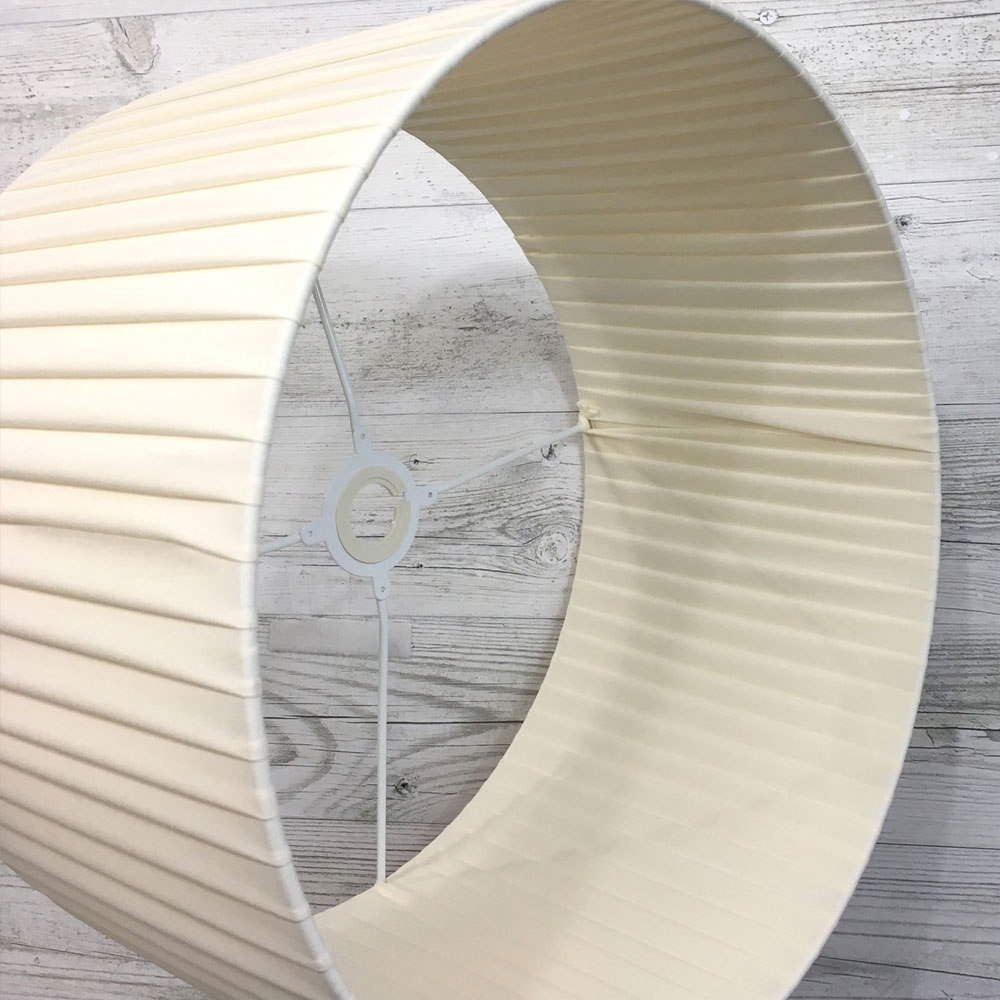 Cream Pleated Drum Shade