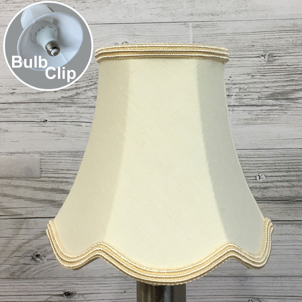 Cream Scalloped Candle Shade