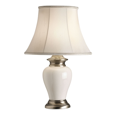 Vase Cream and Antique Brass Table Lamp