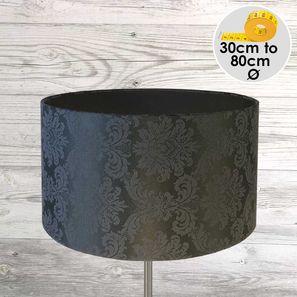 Darcy Drum Shade Black on Black	