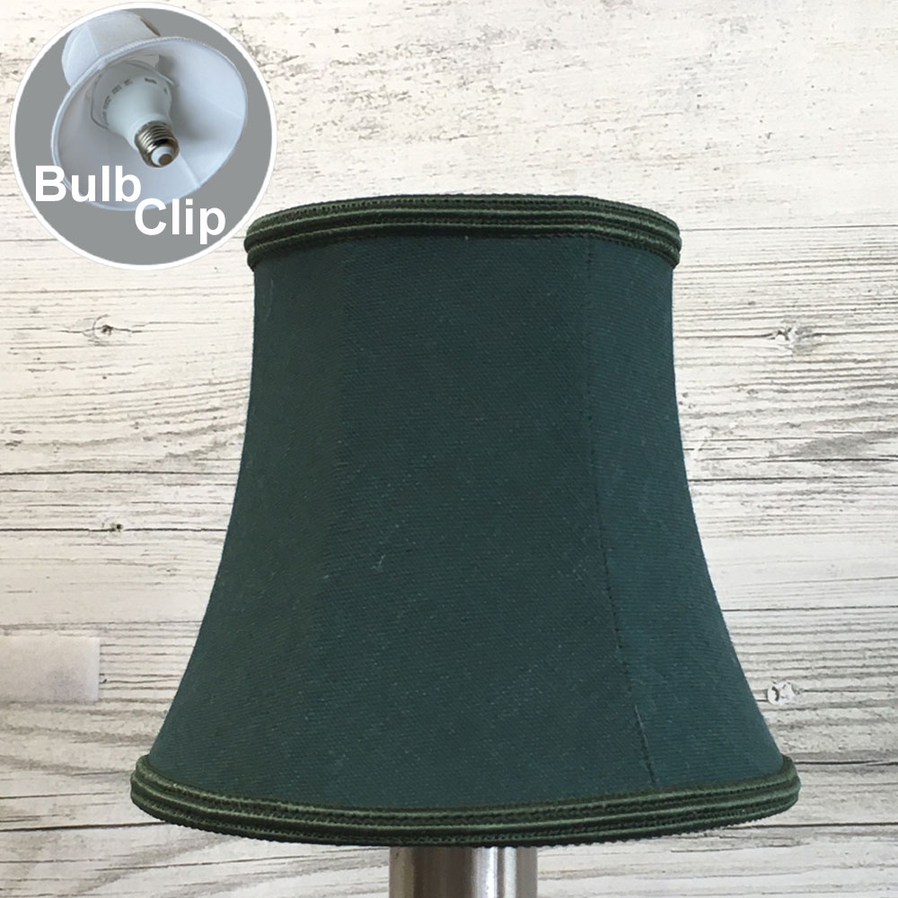 Dark Green Bowed Candle Lampshade