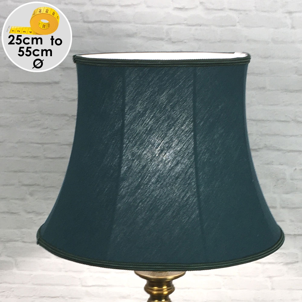 Dark Green Bowed Drum Lampshade