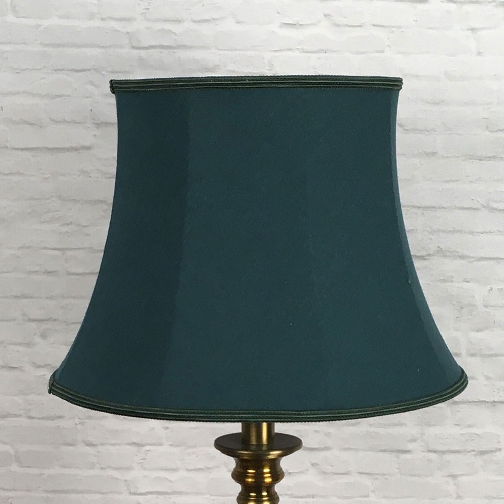 Dark Green Bowed Drum Lampshade