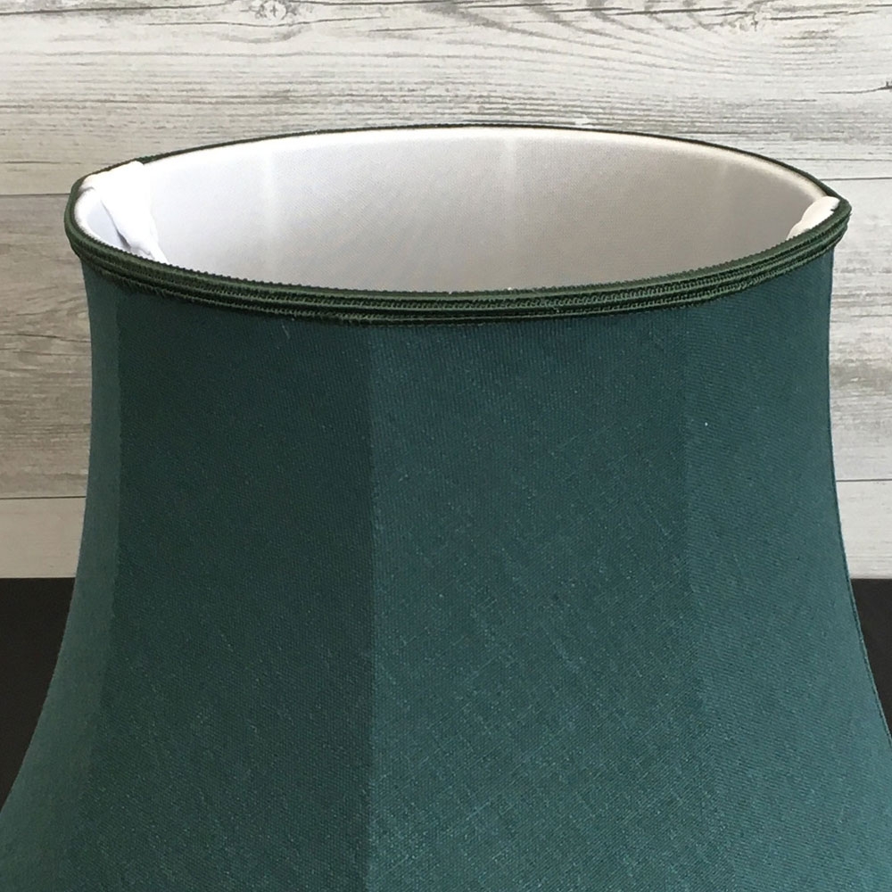 Dark Green Bowed Drum Lampshade