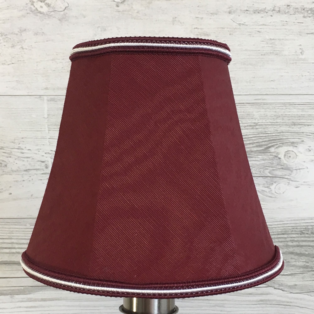 Empire Candle Burgundy & White