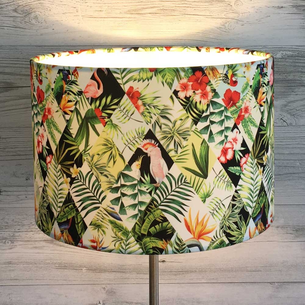 EXOTIC PATCHWORK TROPICAL LAMPSHADE