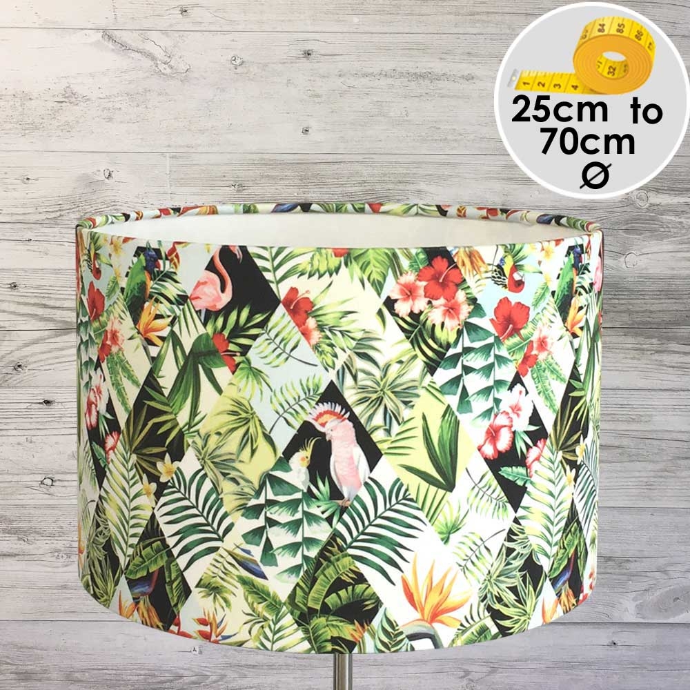 EXOTIC PATCHWORK TROPICAL LAMPSHADE