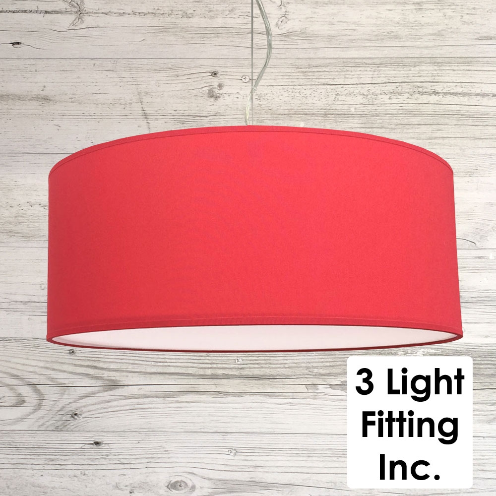 Warm Red Drum Ceiling Light