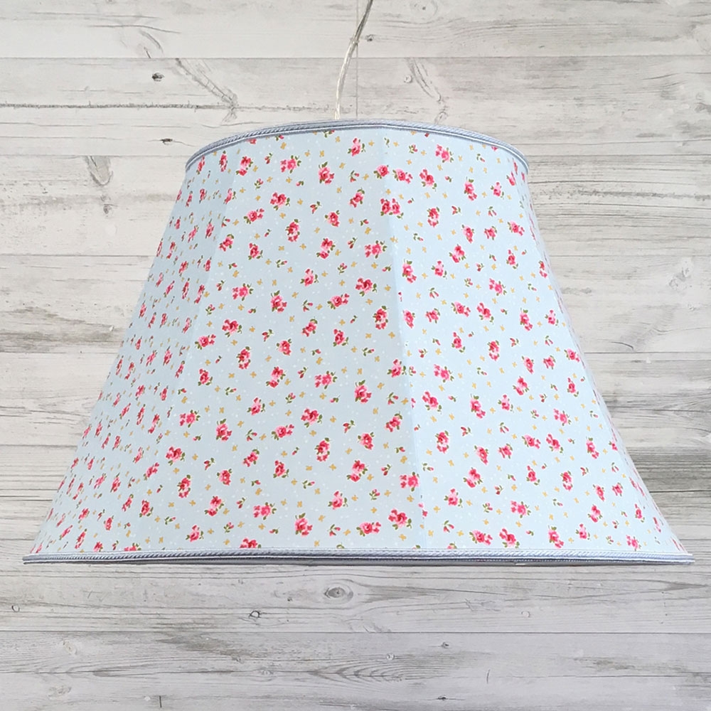 Retro Lampshade Blue Rose 