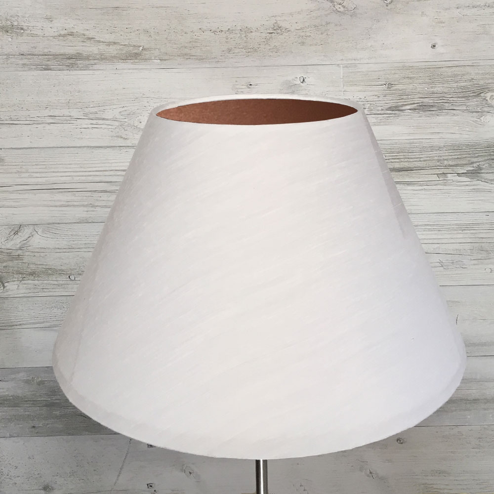 White & Copper Empire Lampshade