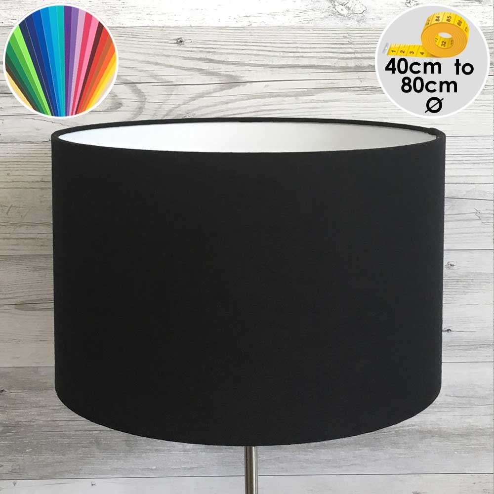 Extra Large Black Drum Floor Lamp Shades