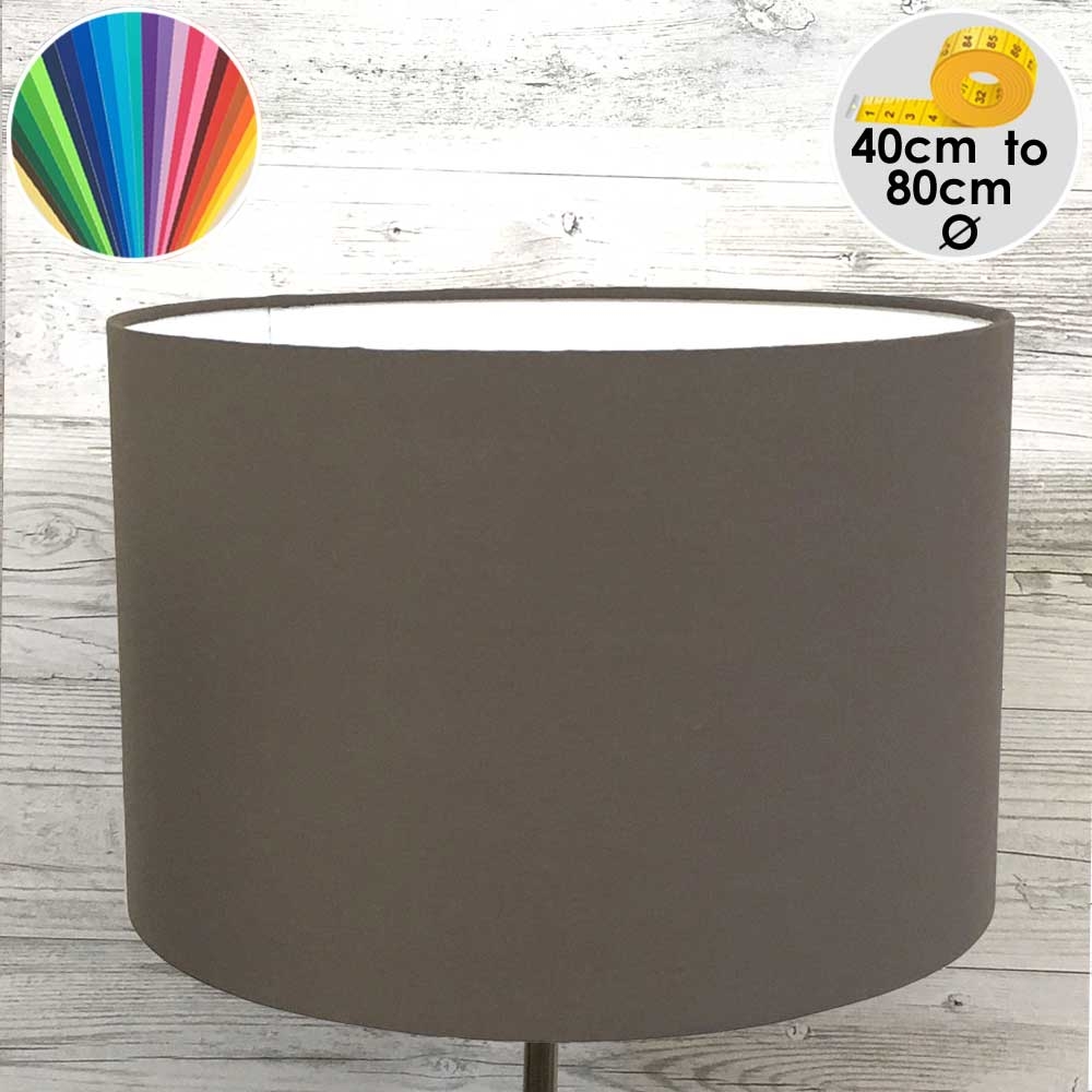 Extra Large Chocolate Brown Drum Table Lampshade