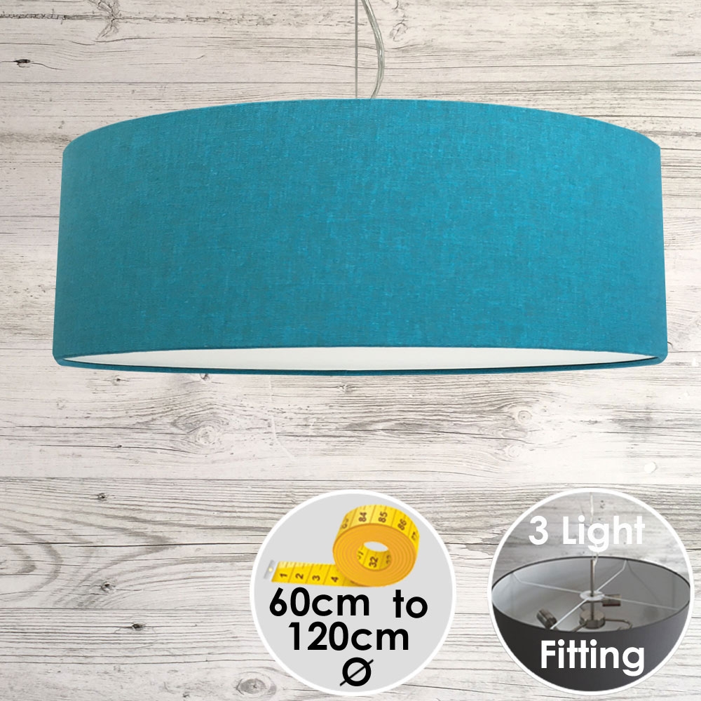 Cara Large Drum Lampshade Turquoise