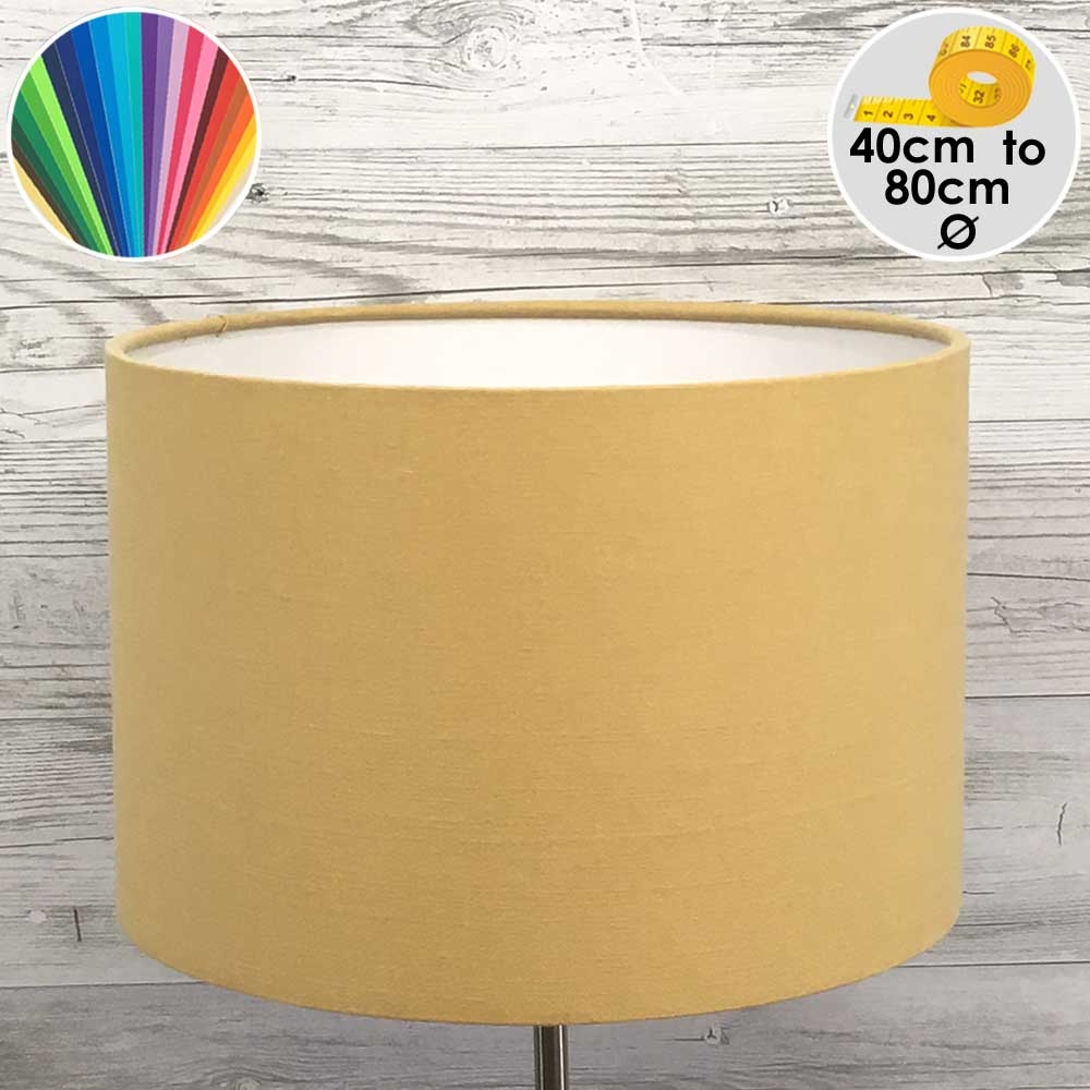 Extra Large Gold Drum Floor Lamp Shade