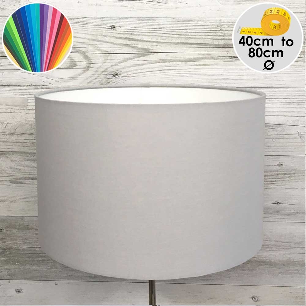 Extra Large Grey Drum Floor Lamp Shade