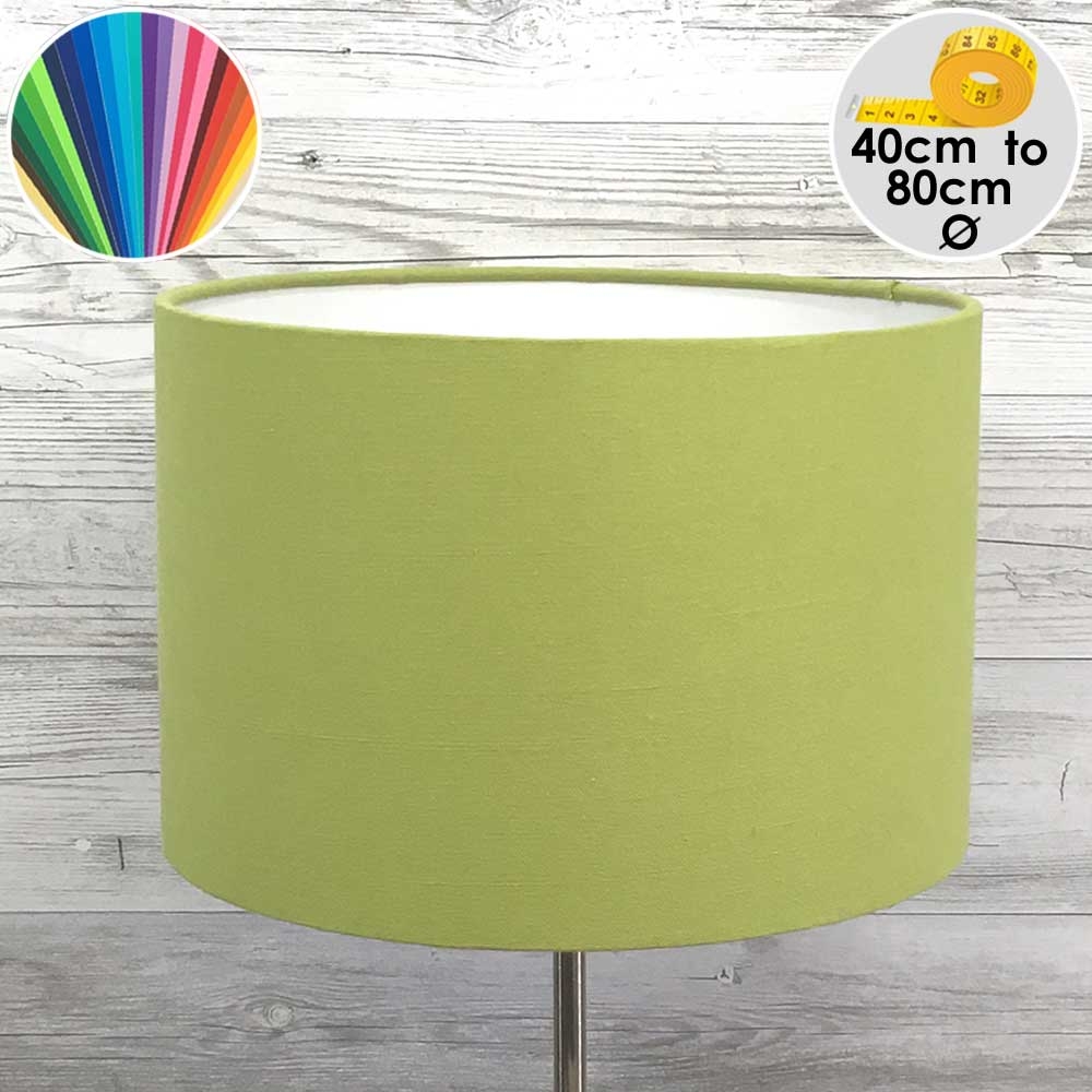 Extra Large Lime Green Drum Table Lamp shade