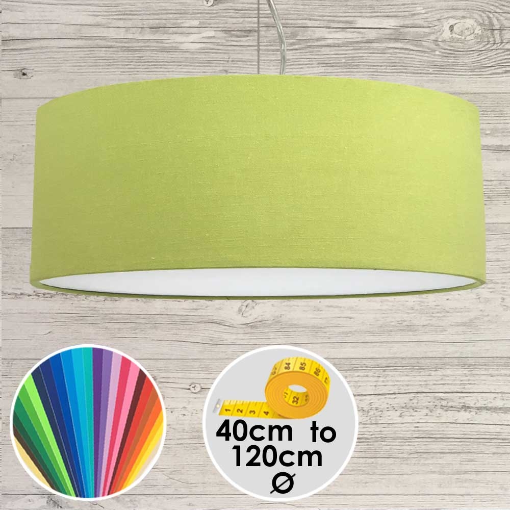 Extra Large Lime Green Drum Pendant Shade