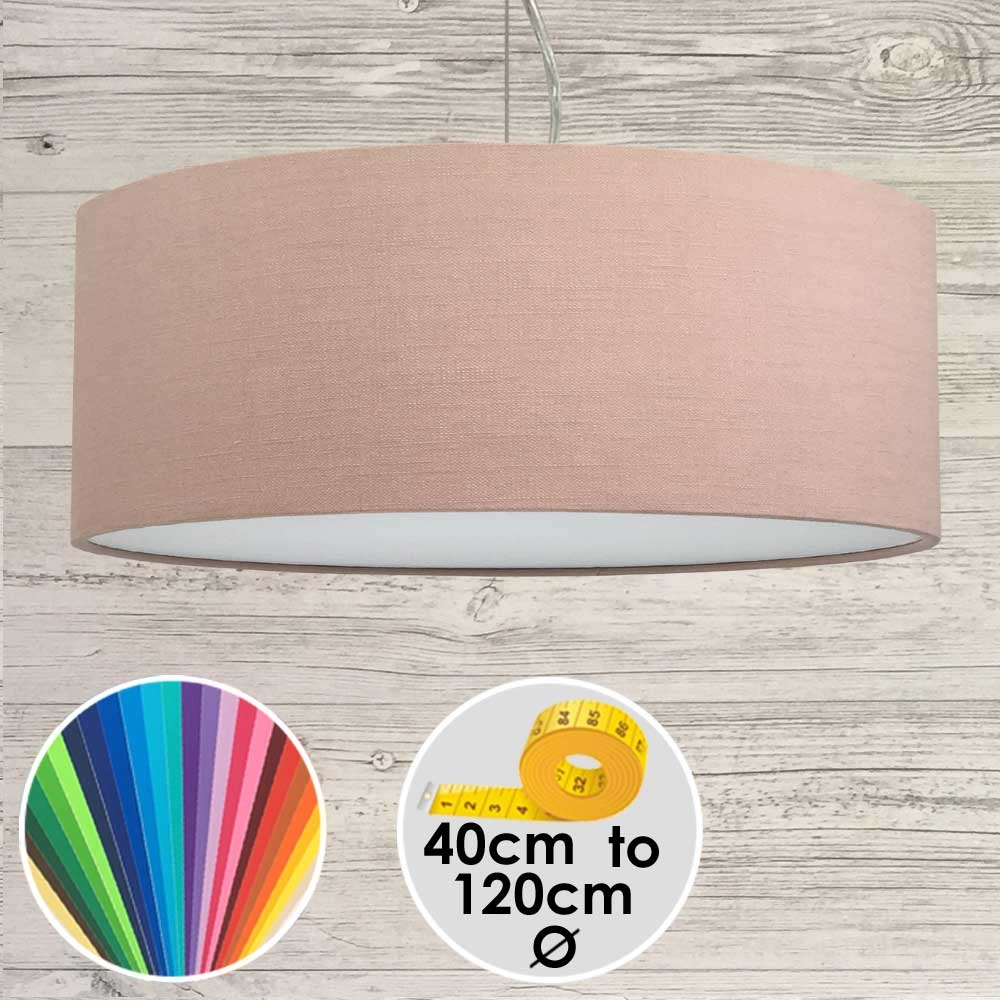 Extra Large Pink Drum Pendant Shade