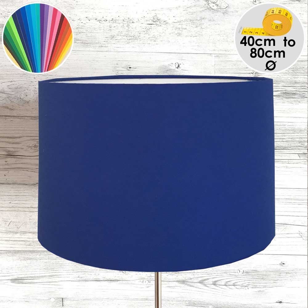 Extra Large Cobalt Blue Drum Table Lamp Shade