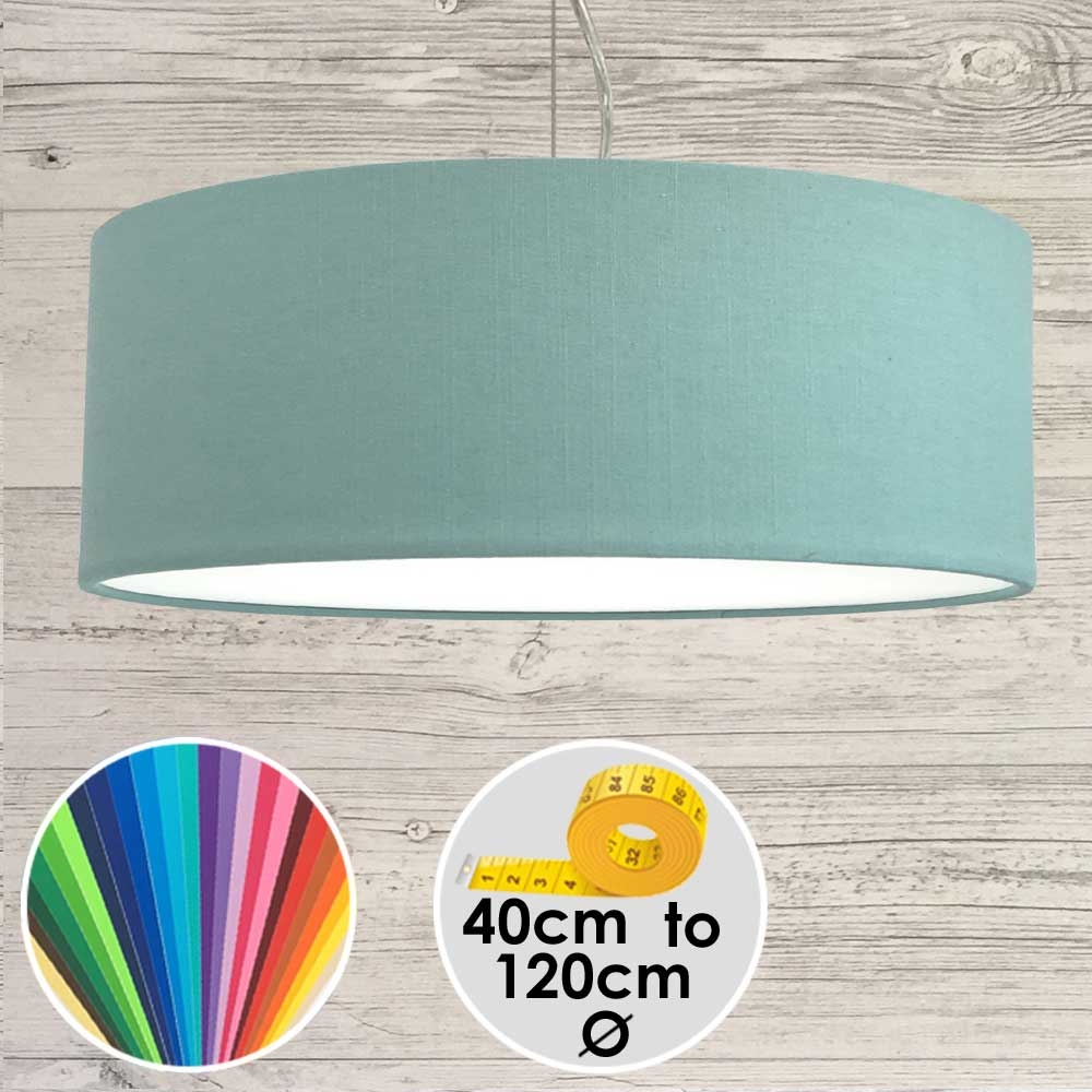 Extra Large Turquoise Drum Pendant Shade