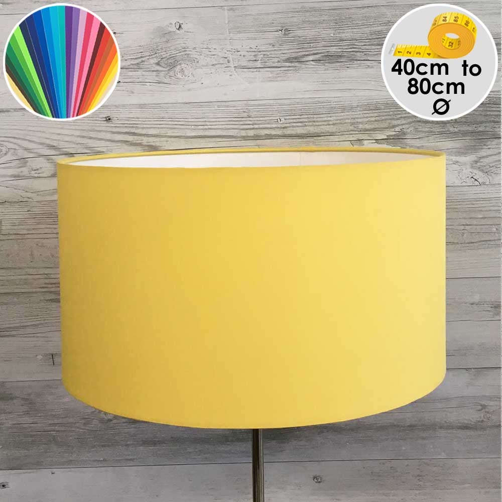 Extra Large Yellow Drum Table Lamp Shade