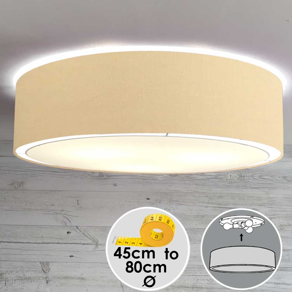 Flush Drum Ceiling Shade Straw