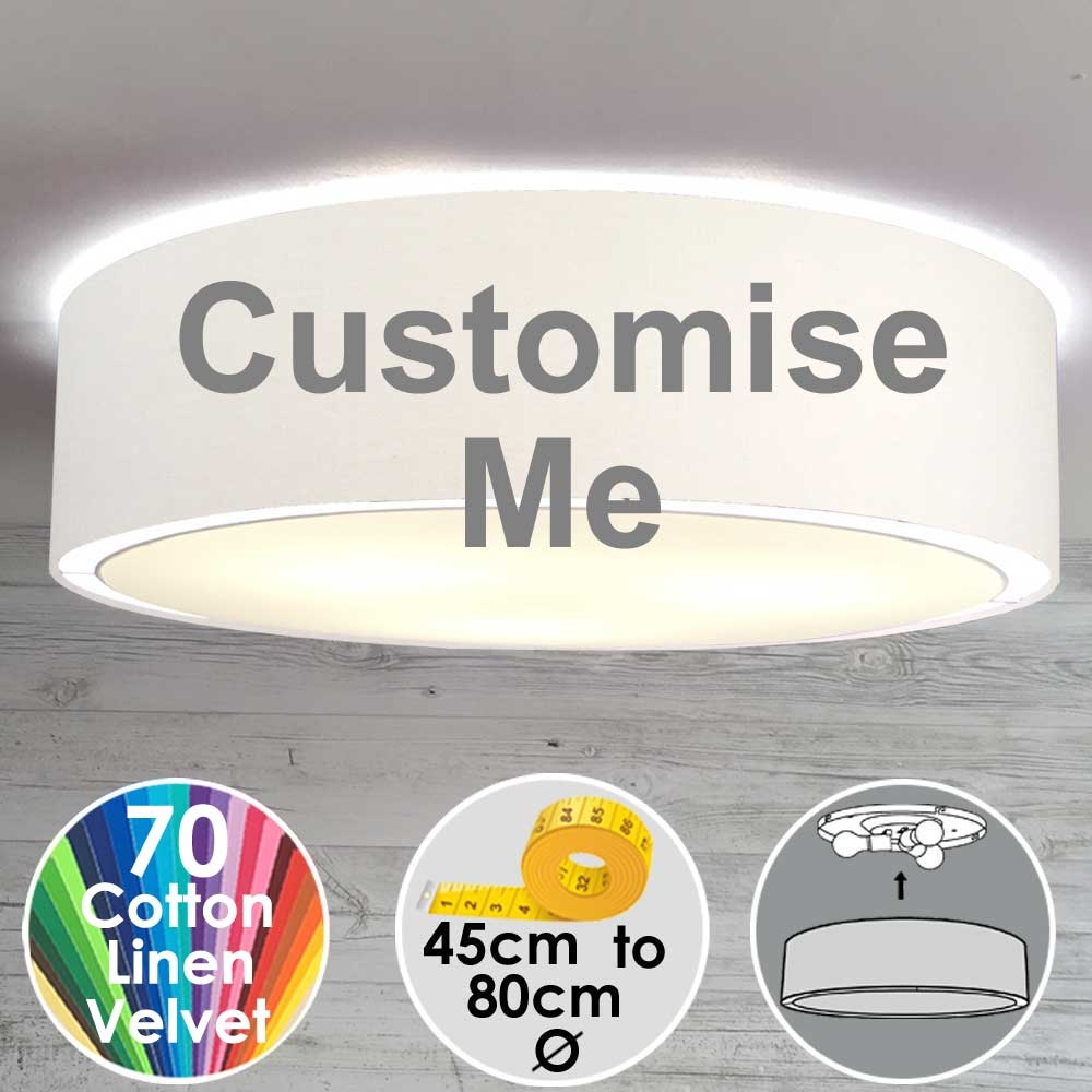 Flush Drum Ceiling Light Shade