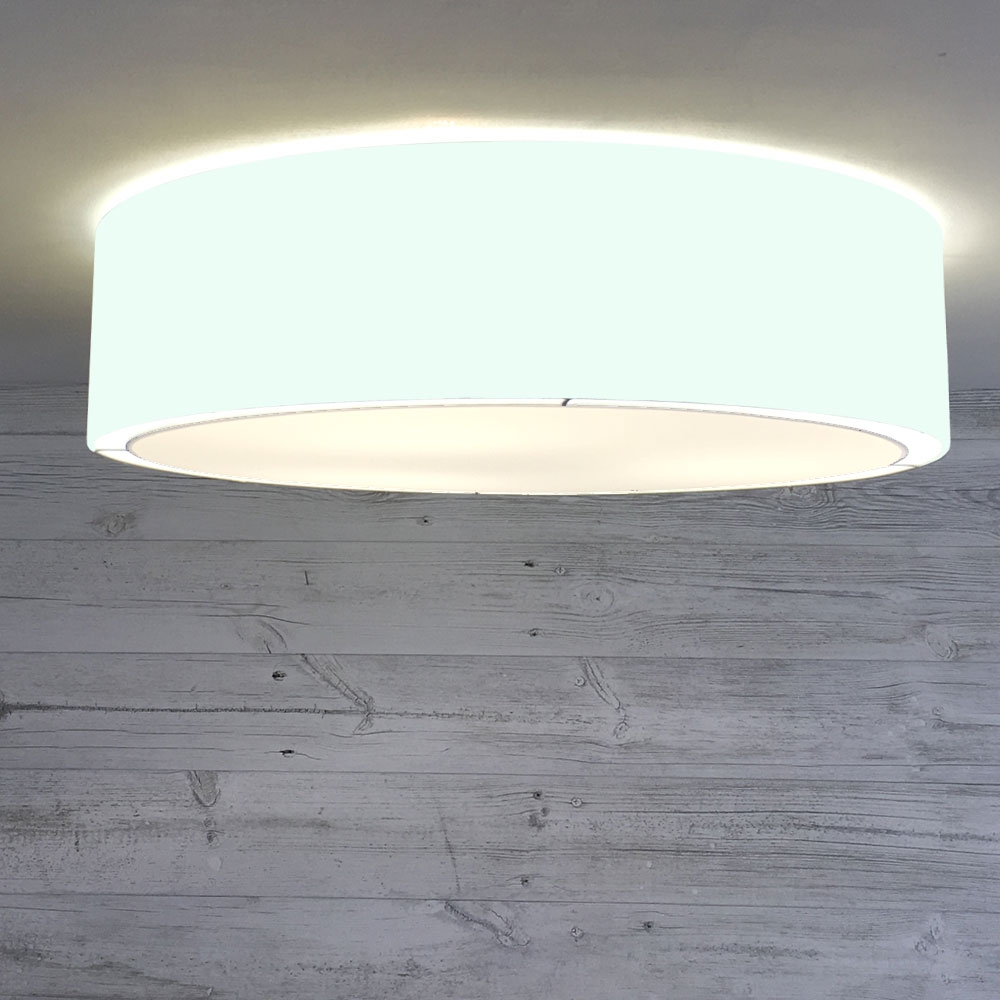 Flush Drum Shade Pale Green