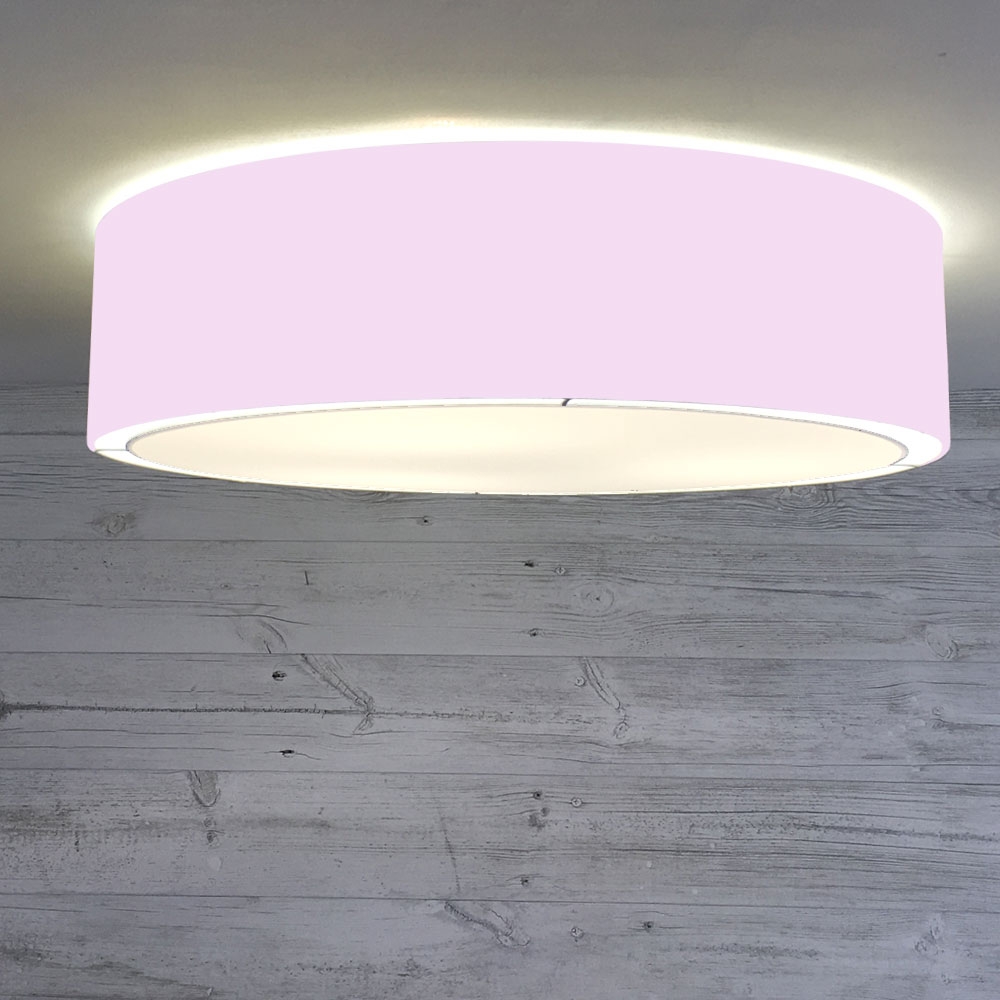 Flush Drum Shade Pale Violet