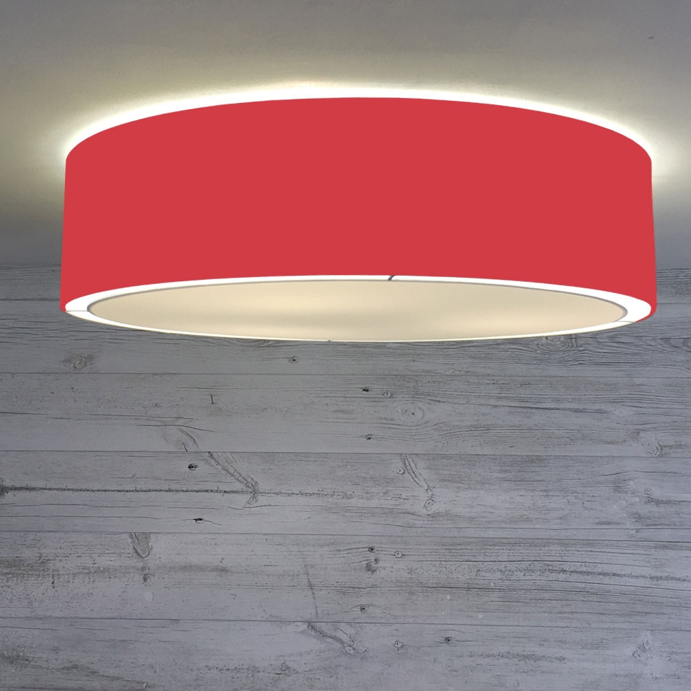 Flush Drum Shade Red