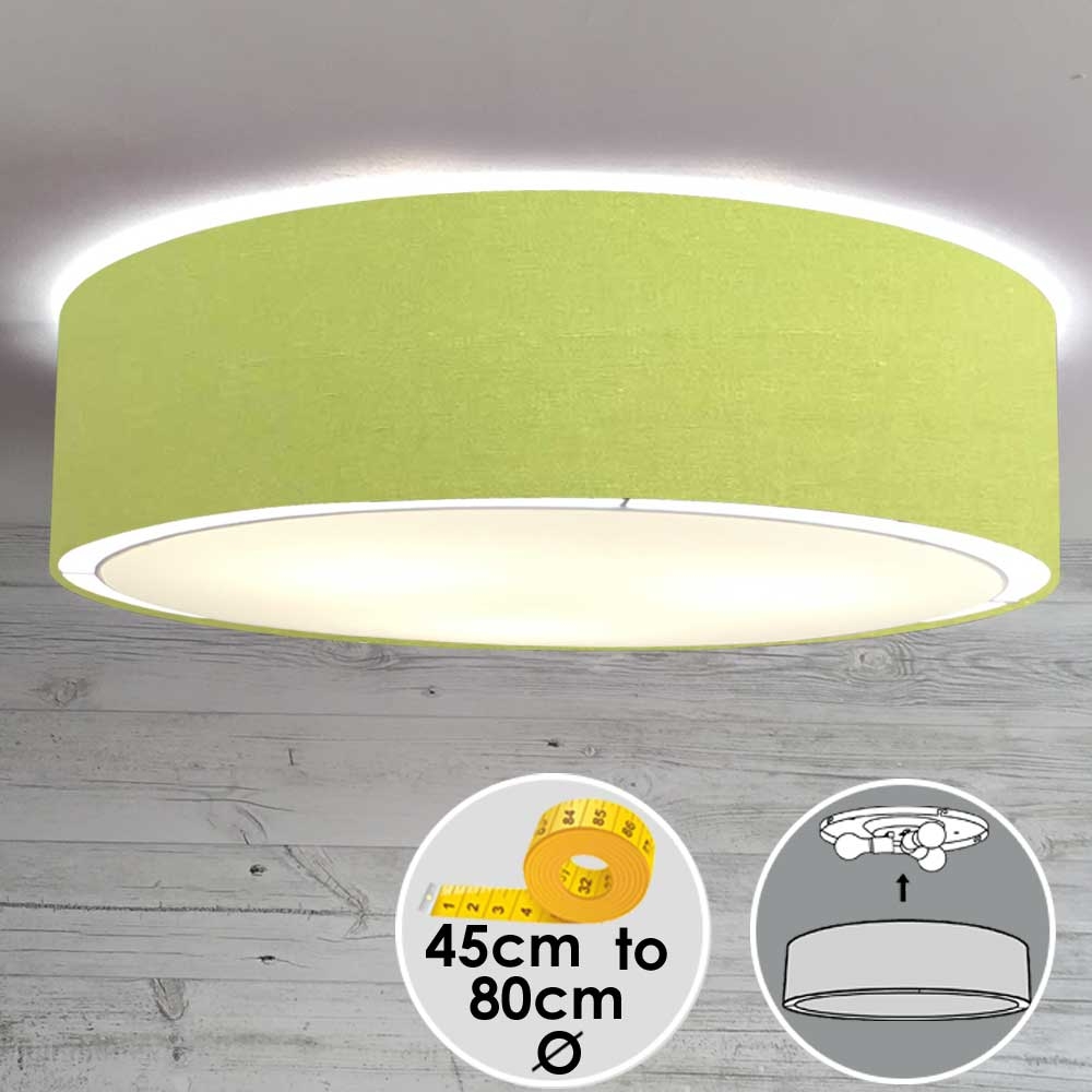 Flush Drum Ceiling Light Citron