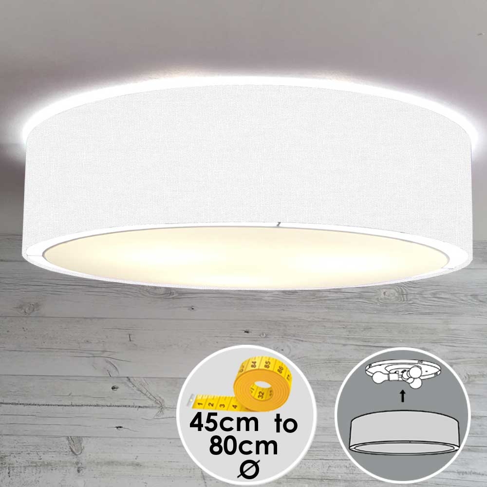 Flush Drum Shade White