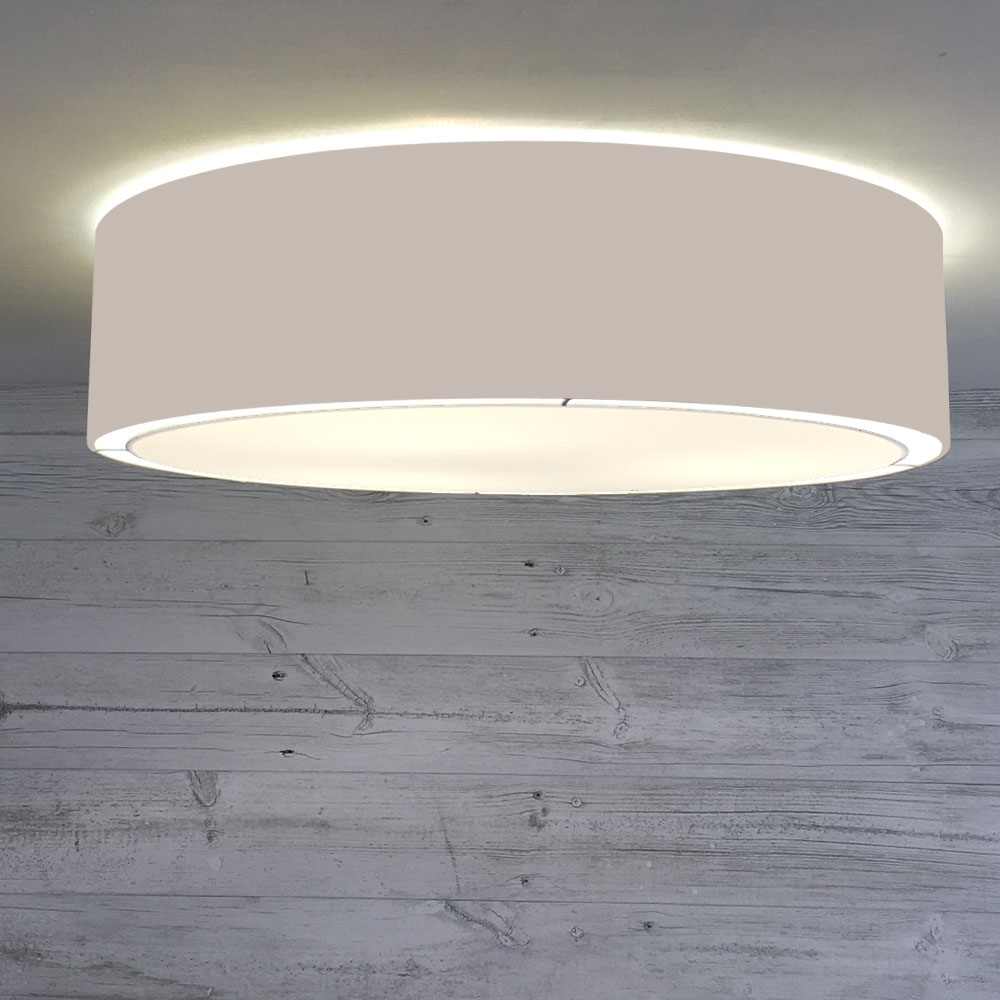 Flush Drum Shade Taupe