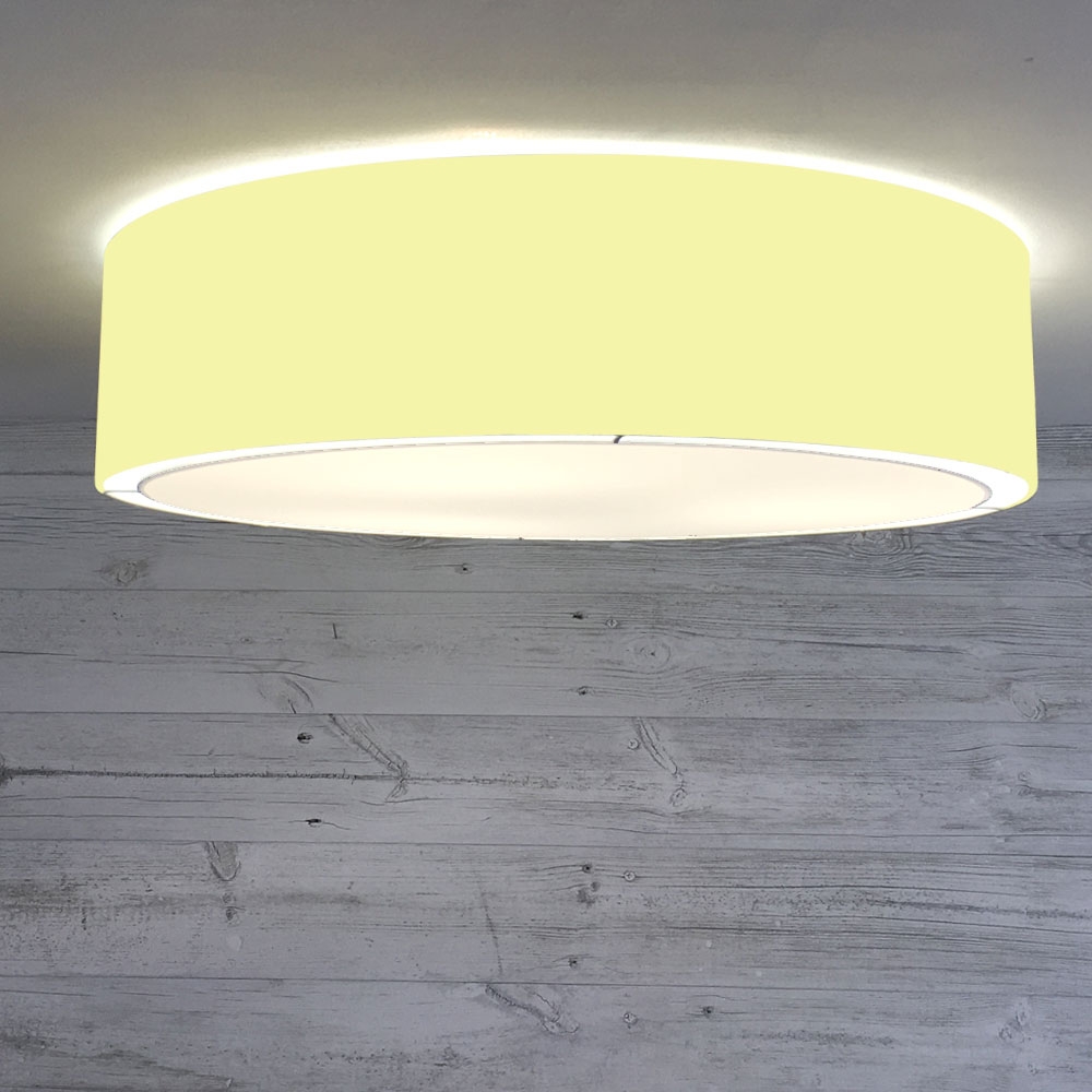 Flush Drum Shade Yellow