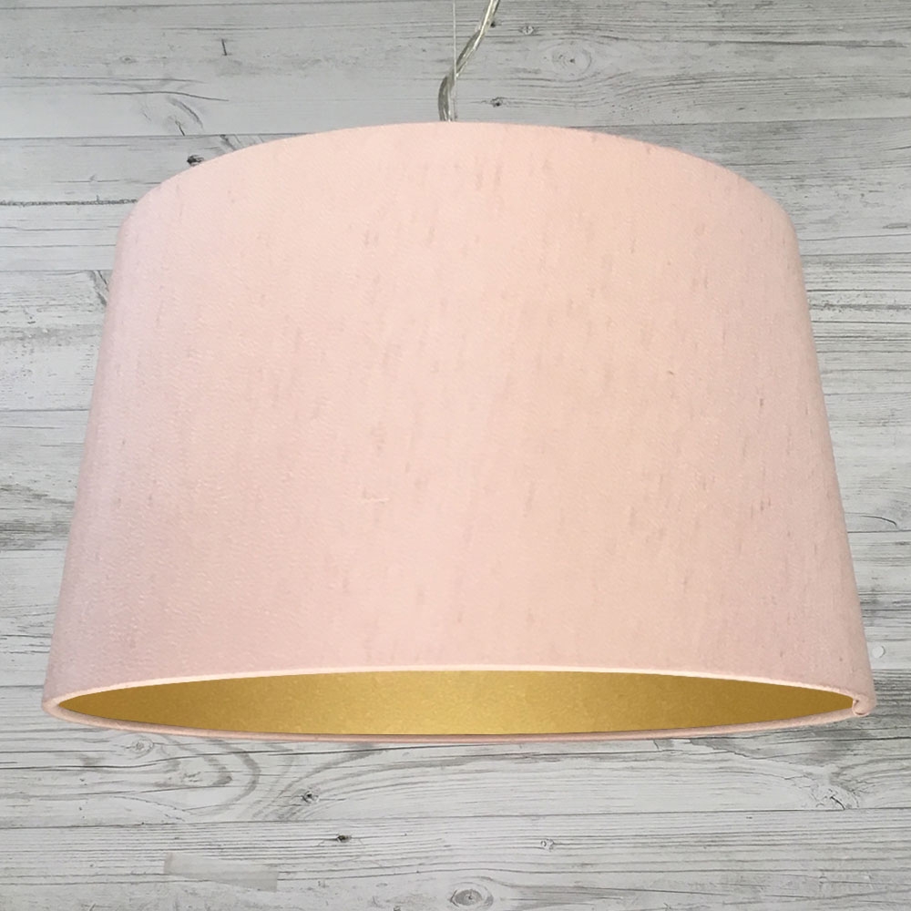 French Drum Lampshade Pink & Gold